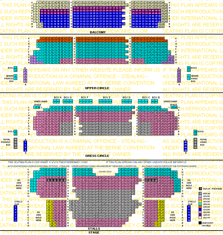 Theatre Royal, Drury Lane prices seating plan