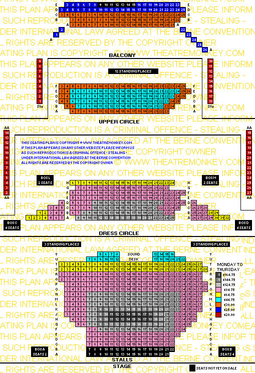 Noel Coward theatre price seating plan