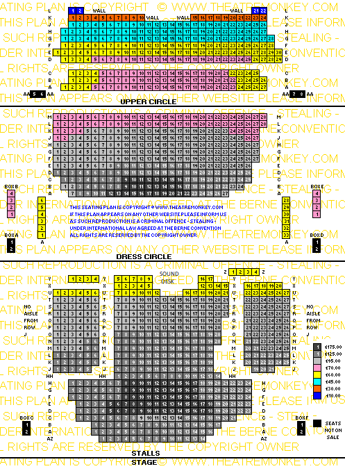 Aldwych Theatre price seating plan